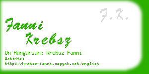 fanni krebsz business card